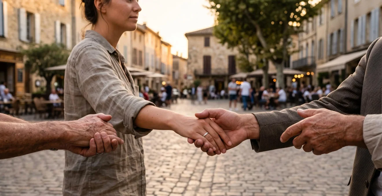 Chaîne de mains tendues symbolisant l'élan de solidarité et le partage entre donateurs